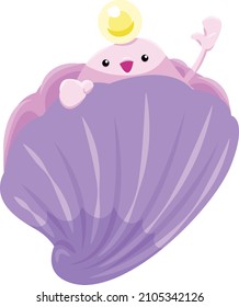 shell illustrations for sticker, mascot, character, greeting, website, book, and many more