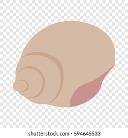 Shell isometric icon 3d on a transparent background vector illustration