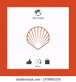 Shell line icon. Elements for your design