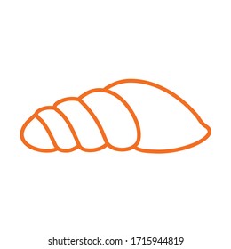 shell line style icon design Sea life ecosystem fauna ocean underwater water nature marine tropical theme Vector illustration