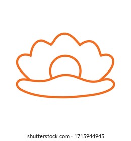 shell line style icon design Sea life ecosystem fauna ocean underwater water nature marine tropical theme Vector illustration