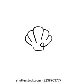 Shell Line Style Icon Design