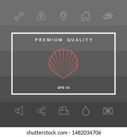Shell line symbol icon, Logo.