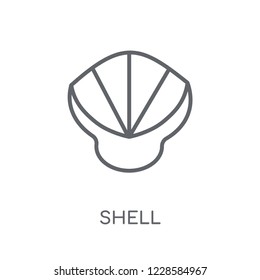 Shell linear icon. Modern outline Shell logo concept on white background from Summer collection. Suitable for use on web apps, mobile apps and print media.