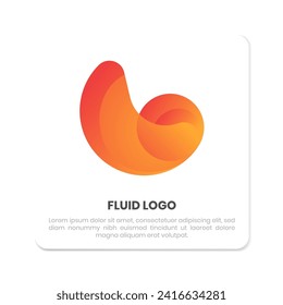 Shell logo design with liquid gradient style