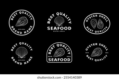 shell logo design. vintage seafood restaurant logo emblem