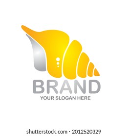 Shell logo horn type Seashell  Abstract illustration