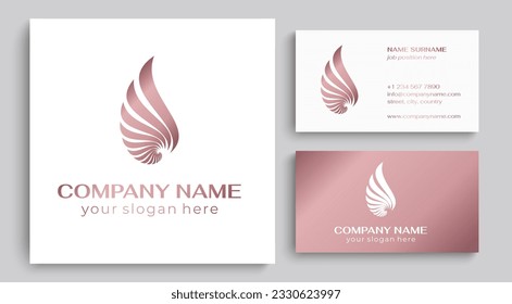 Shell logo. Modern seashell, naulilus. Elegant linear logo. Template to create a unique luxury design, logo