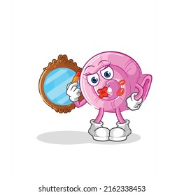 the shell make up mascot. cartoon vector