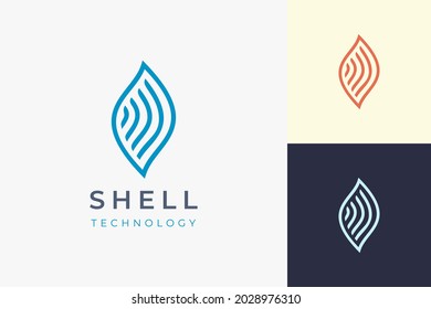 Shell network logo for technology industry brand identity