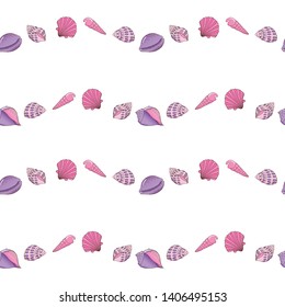 shell pattern of wavy lines, beautiful background with seashells, design in sea style, registration of wall-paper and textiles, a decor, other objects.