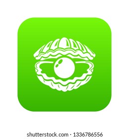 Shell with pearl icon. Simple illustration of shell with pearl vector icon for web