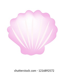 The shell is pink on the white background.