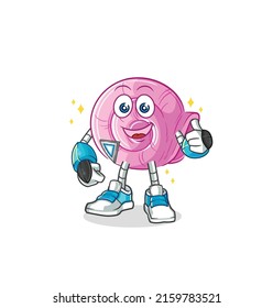 el personaje del robot de la concha. vector de mascota de dibujos animados