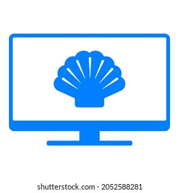 Shell and screen on white