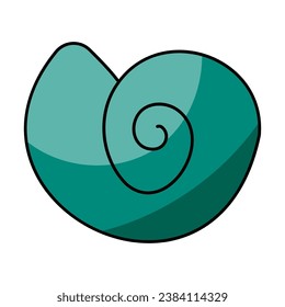shell sea summer vacation colored seafood icon