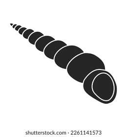 Shell sea vector black icon. Vector illustration sea shell on white background. Isolated black illustration icon of seashell.