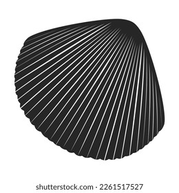 Shell sea vector black icon. Vector illustration sea shell on white background. Isolated black illustration icon of seashell.