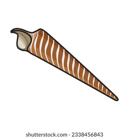Shell sea vector color icon. Vector illustration sea shell on white background. Isolated color illustration icon of seashell.