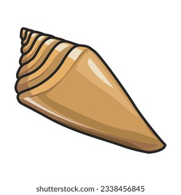 Icono de color del vector de la shell. Ilustración vectorial de la concha marina sobre fondo blanco. Icono de ilustración de color aislado de la concha de conchas.