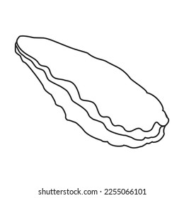Shell sea vector outline icon. Vector illustration sea shell on white background. Isolated outline illustration icon of seashell.