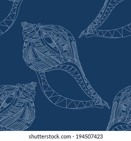 shell seamless pattern 