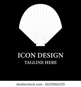 Shell shape sunburst logo design