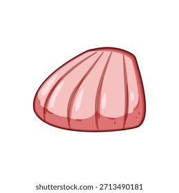 Muschelförmige Madeleine-Kuchen-Illustration auf weißem Hintergrund niedlich, klassisches französisches Gebäck für Food Blogs, Rezepte, Bäckereien, Verpackungen und Tee-Zeit-Designs