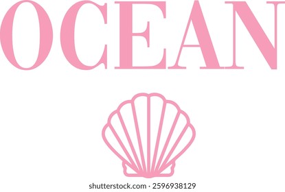 Shell shells novelty Ocean nautical luxury sea slogan sailor trending Fashion Vector Graphic Logo mermaid Cute Trending T-shirt Apparel  Yacht Club nautical swimwear slogan sailor Pastel beach beachy