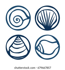 Shell signs - vector illustration