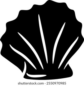 Shell silhouette, sea animal silhouette