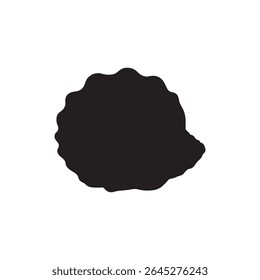 Silhouette coquille Image vectorielle à plat.
