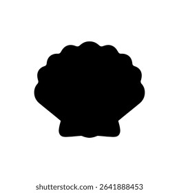 Shell silhouette vector flat illustration design.
