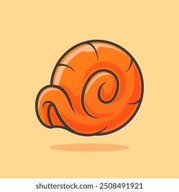 Shell Snail Floating Cartoon Vector Icon Illustration. Animal Nature Icon Concept Isolated Premium Vector. Flat Cartoon Style