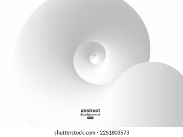 shell spiral gradient white science theme background for advertisement banner,brochure,website landingpage, notebook cover vector eps.