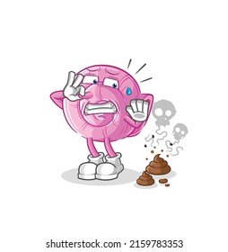 the shell with stinky waste illustration. character vector