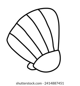 shell of summer doodles icon set