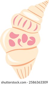 Shell. Summer holidays. Vector flat illustration