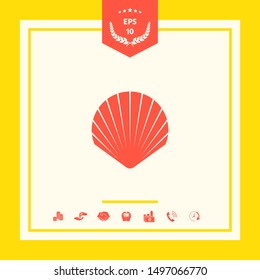 Shell symbol icon. Elements for your design