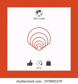 Shell symbol. Line icon. Elements for your design