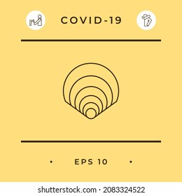 Shell symbol. Line icon. Elements for your design