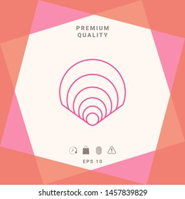 Shell symbol - Line icon for your design