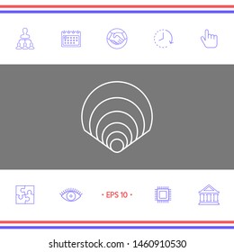 Shell symbol - Line icon for your design