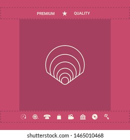 Shell symbol - Line icon for your design