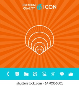 Shell symbol - Line icon for your design
