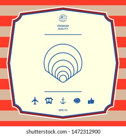 Shell symbol - Line icon for your design