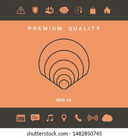 Shell symbol - Line icon for your design