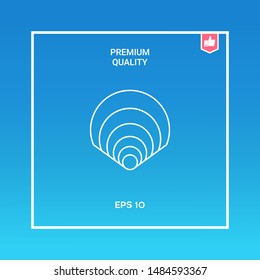 Shell symbol - Line icon for your design