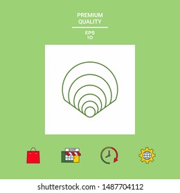 Shell symbol - Line icon for your design