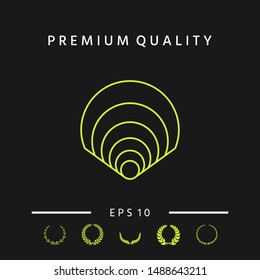 Shell symbol - Line icon for your design